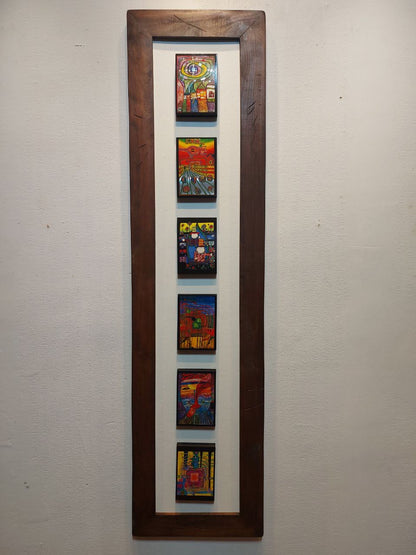 Cuadro Hundertwasser 150 x 38 cm Vertical Modelo 3