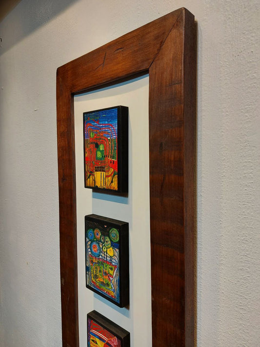 Cuadro Hundertwasser 105 x 38 cm Vertical Modelo 4