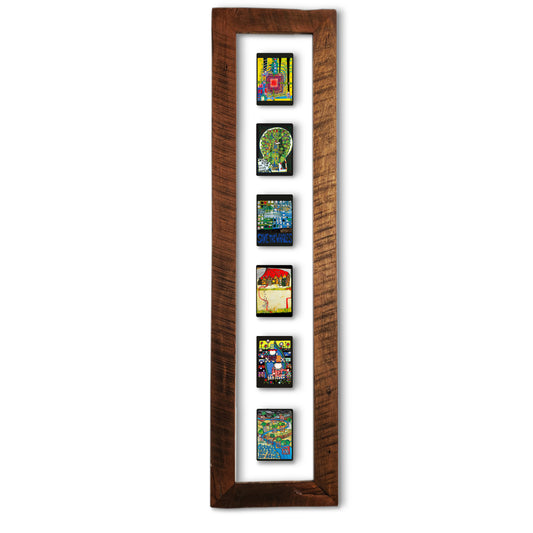 Cuadro Hundertwasser Vertical 38 x 150 (White) - Modelo 6