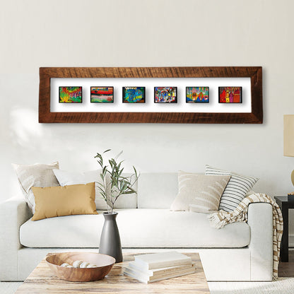 Cuadro Hundertwasser Horizontal 150 x 38 (White) - Modelo 2