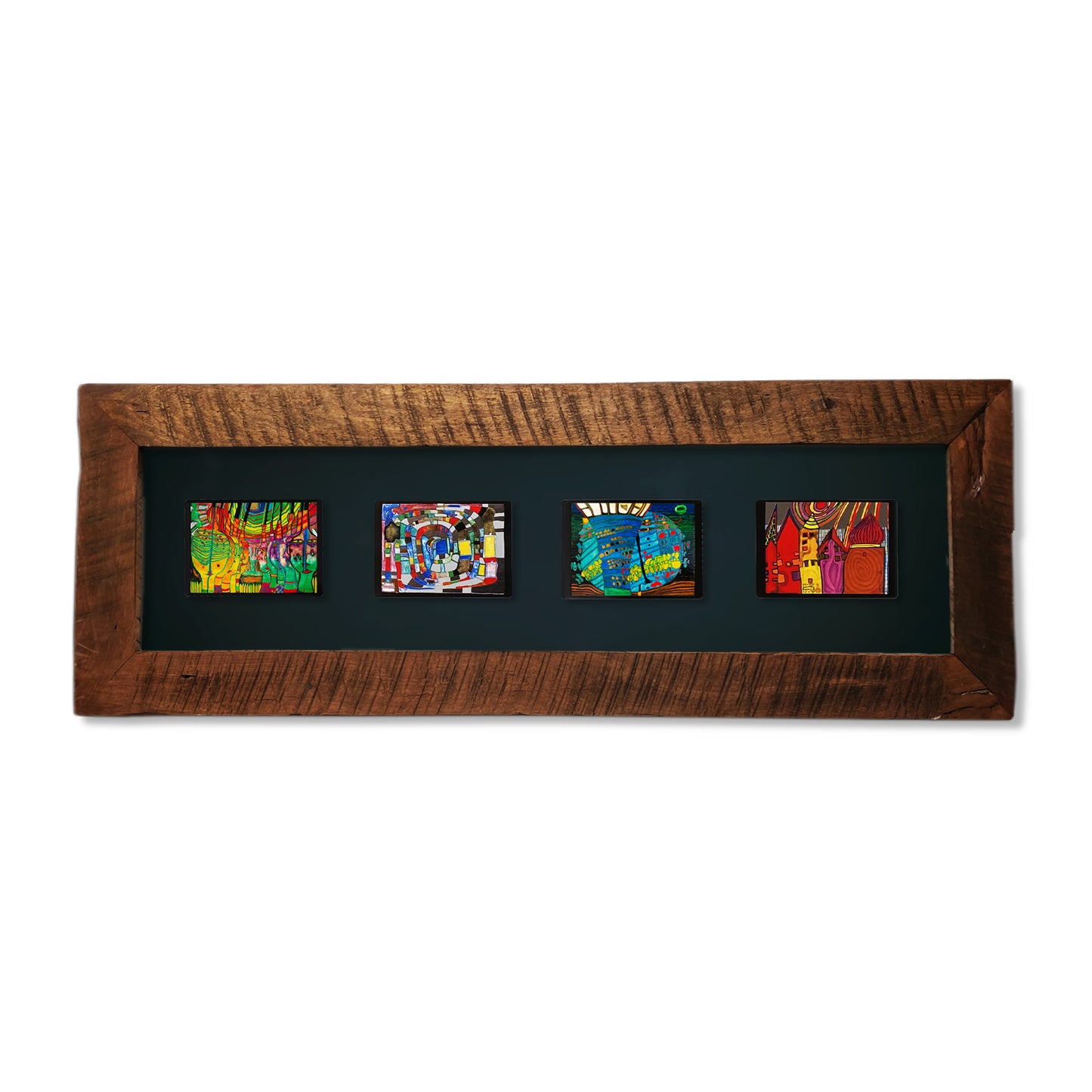 Cuadro Hundertwasser 105 x 38 cm (Black)