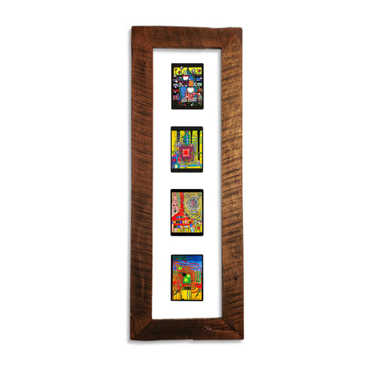 Cuadro Hundertwasser 105 x 38 cm Vertical (White)