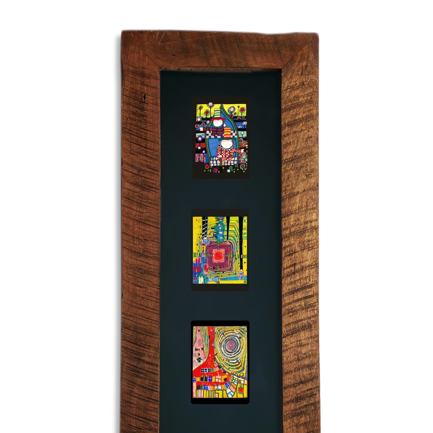 Cuadro Hundertwasser 105 x 38 cm (Black) Vertical