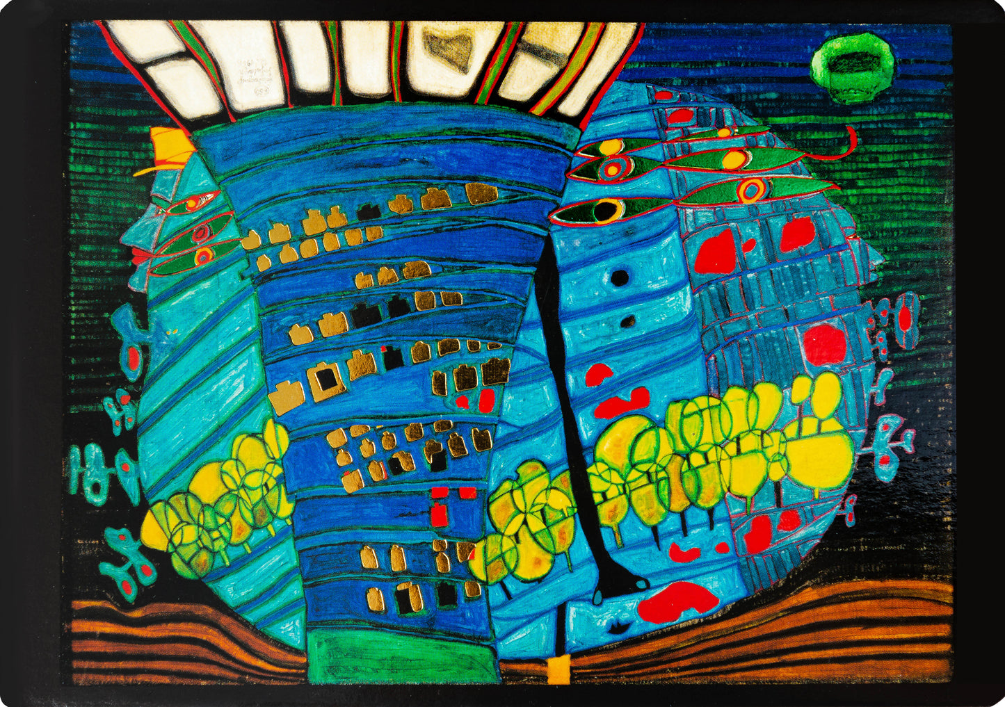 Cuadro Hundertwasser 85 x 38 cm Modelo 3 (White)