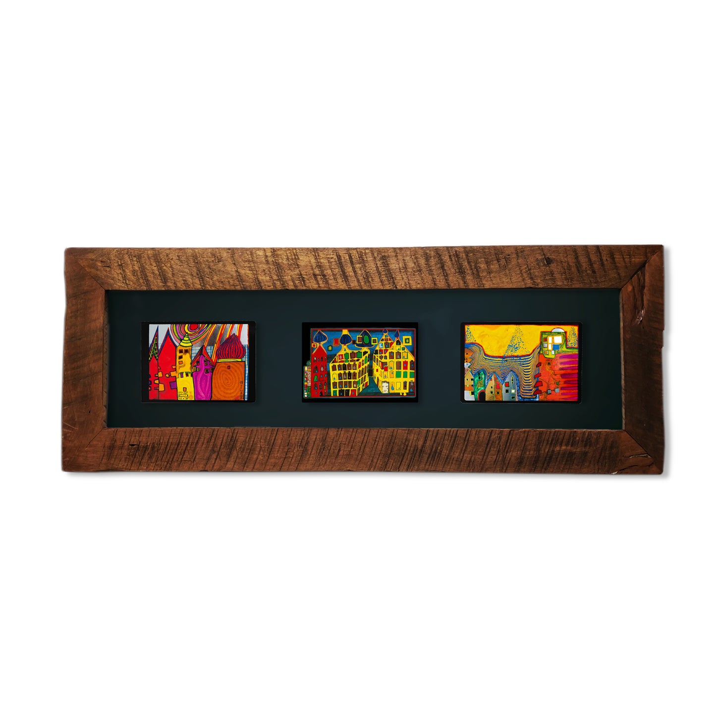 Cuadro Hundertwasser 85 x 38 cm (Black)