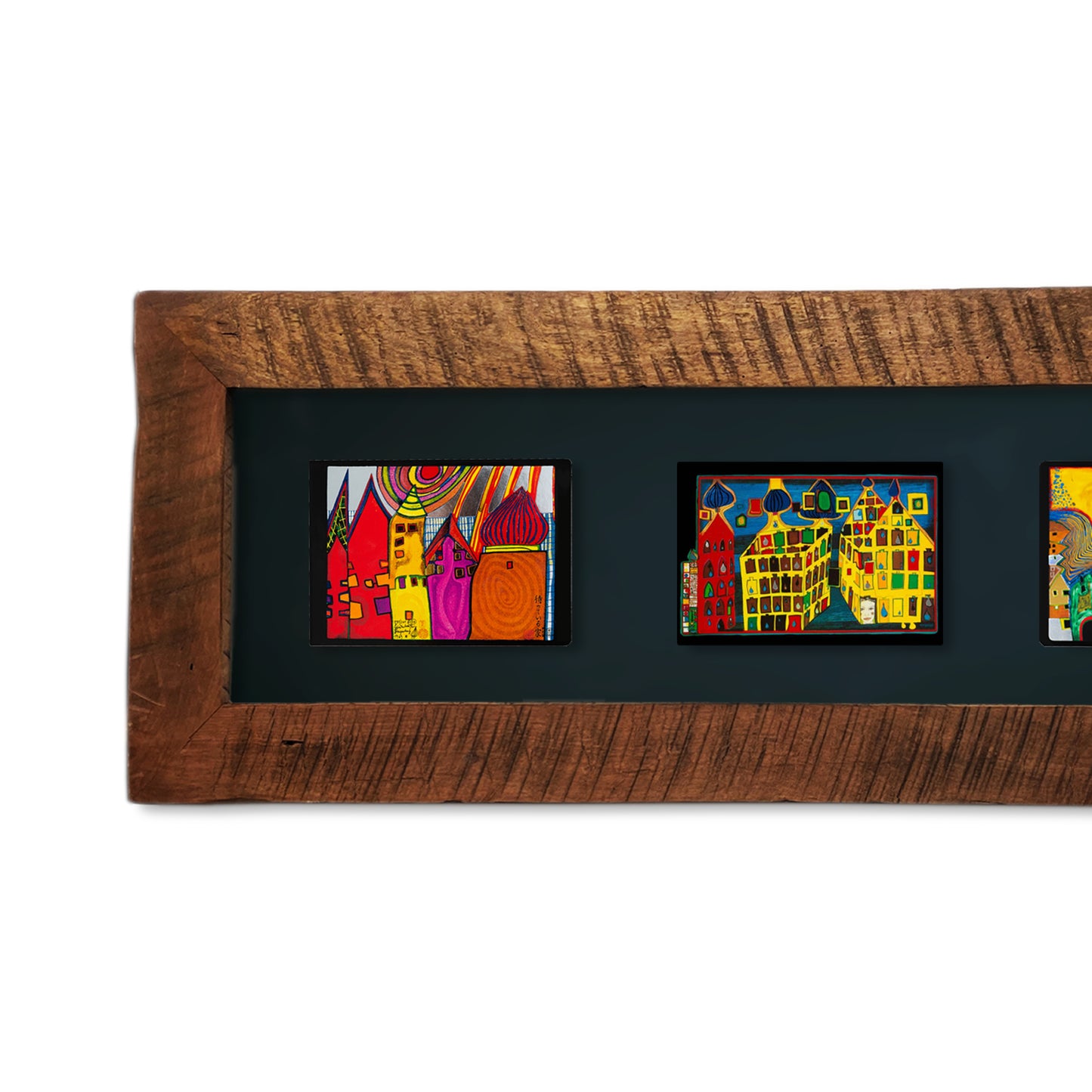 Cuadro Hundertwasser 85 x 38 cm (Black)