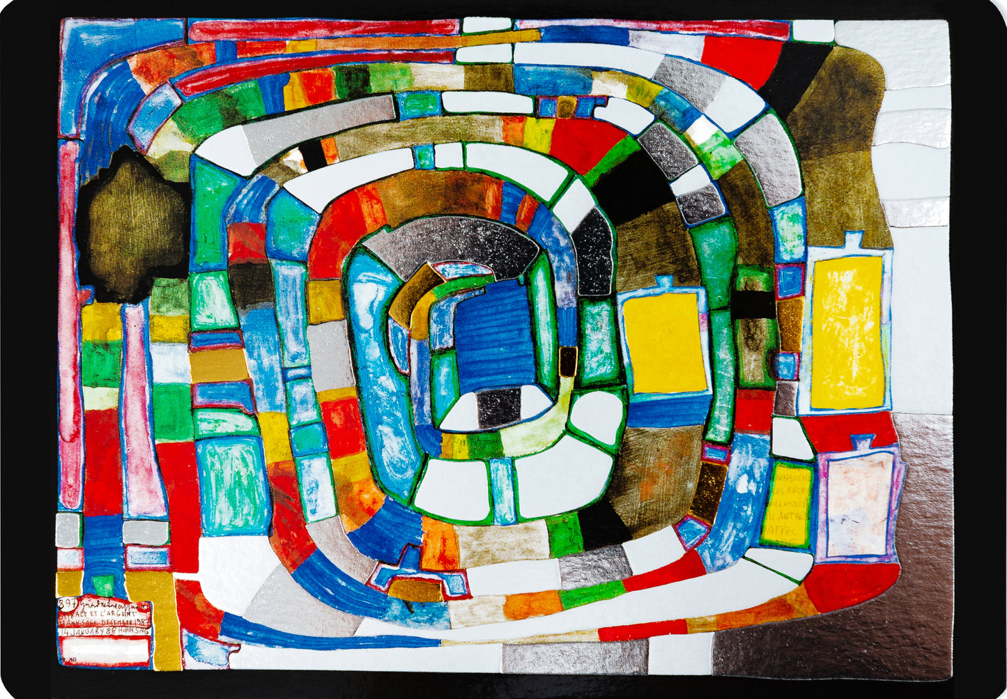 Cuadro Hundertwasser 85 x 38 cm Modelo 3 (White)