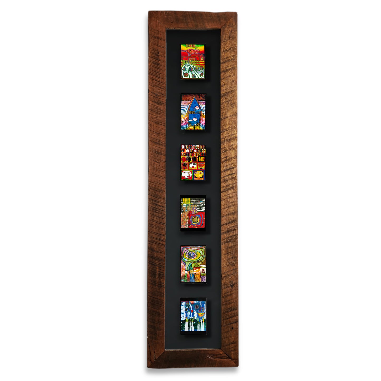 Cuadro Hundertwasser 150 x 38 cm Vertical (Black)