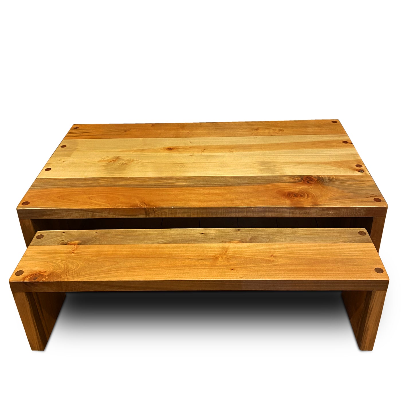 Juego de Mesa de Centro más 2 Banquetas de Madera Nativa Sustentable