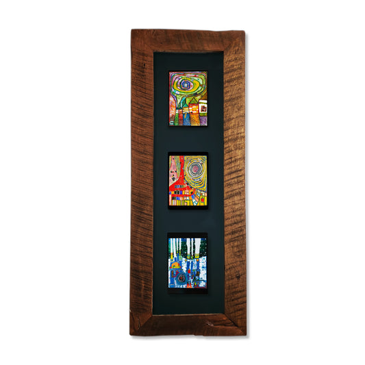 Cuadro Hundertwasser 85 x 38 cm Vertical Modelo 1 (Black)