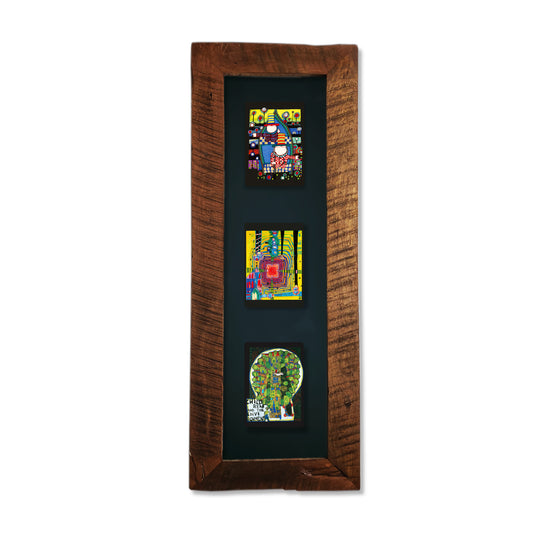 Cuadro Hundertwasser 85 x 38 cm Vertical Modelo 2 (Black)