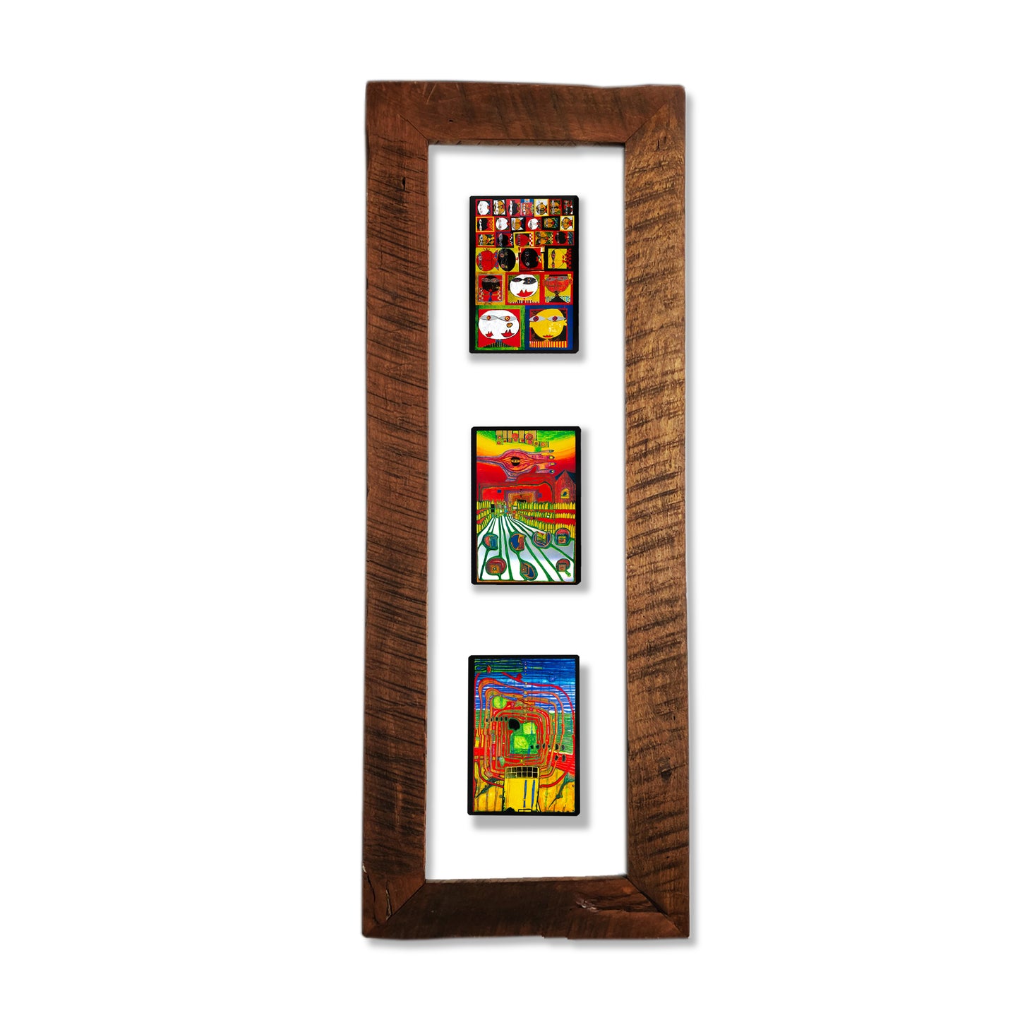 Cuadro Hundertwasser 85 x 38 cm Vertical Modelo 3 (White)