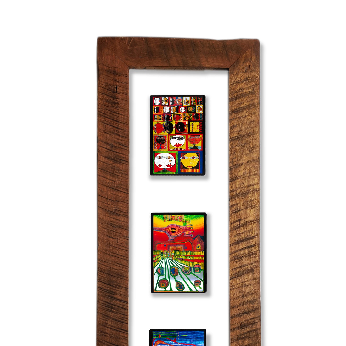 Cuadro Hundertwasser 85 x 38 cm Vertical Modelo 3 (White)