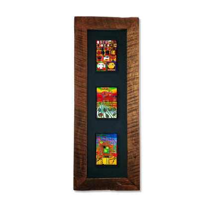 Cuadro Hundertwasser 85 x 38 cm Vertical Modelo 3 (Black)