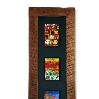 Cuadro Hundertwasser 85 x 38 cm Vertical Modelo 3 (Black)